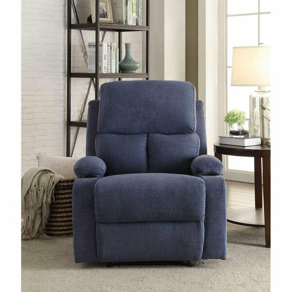 Grilltown 39 x 32 x 37 in. Linen Fabric & Wood Frame Recliner - Chocolate GR3645995